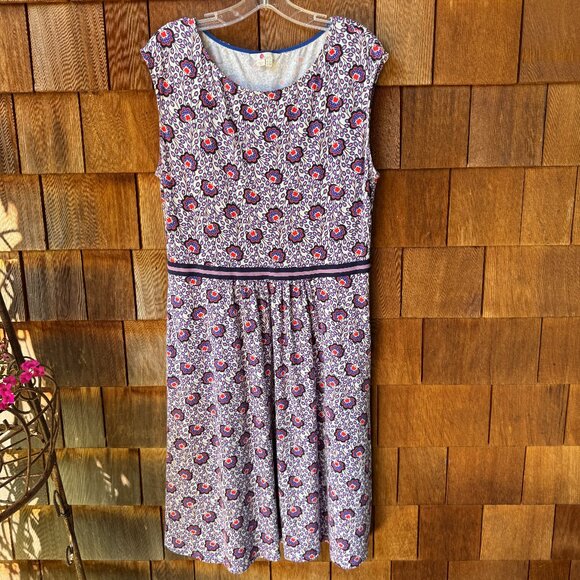 EUC Boden Floral Stretch Jersey Sleeveless Bernice Fit & Flare in Women's 12R - Picture 2 of 16